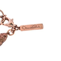 Oscar De La Renta Hammered Rose Gold Tone Motif Chain Link Layered Necklace For Women -Oscar de la Renta Sales Shop luxury women oscar de la rentaslug used accessories p233734 002