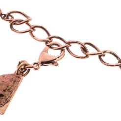 Oscar De La Renta Hammered Rose Gold Tone Motif Chain Link Layered Necklace For Women -Oscar de la Renta Sales Shop luxury women oscar de la rentaslug used accessories p233734 003
