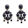 Oscar De La Renta Blue Resin Gold Tone Chandelier Clip-on Earrings For Women -Oscar de la Renta Sales Shop luxury women oscar de la rentaslug used accessories p276567 003