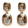 Oscar De La Renta Crystal Bronze Tone Clip-on Drop Earrings For Women -Oscar de la Renta Sales Shop luxury women oscar de la rentaslug used accessories p282417 003