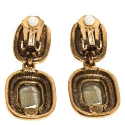 Oscar De La Renta Crystal Bronze Tone Clip-on Drop Earrings For Women 12 Oscar De La Renta Crystal Bronze Tone Clip-on Drop Earrings For Women -Oscar de la Renta Sales Shop luxury women oscar de la rentaslug used accessories p282417 006