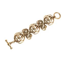 Oscar De La Renta Flower Motif Gold Tone Bracelet & Pendant Necklace Set For Women -Oscar de la Renta Sales Shop luxury women oscar de la rentaslug used accessories p290876 004