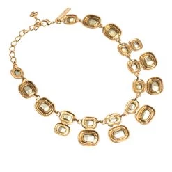 Oscar De La Renta Crystal Embellished Gold Tone Necklace For Women 11 Oscar De La Renta Crystal Embellished Gold Tone Necklace For Women -Oscar de la Renta Sales Shop luxury women oscar de la rentaslug used accessories p294375 005