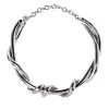 Oscar De La Renta Silver Tone Modern Twist Necklace For Women -Oscar de la Renta Sales Shop luxury women oscar de la rentaslug used accessories p324284 002