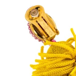 Oscar De La Renta Multicolor Silk Tiered Tassel Clip-On Earrings For Women 12 Oscar De La Renta Multicolor Silk Tiered Tassel Clip-On Earrings For Women -Oscar de la Renta Sales Shop luxury women oscar de la rentaslug used accessories p326424 006