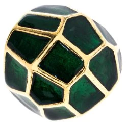 Oscar De La Renta Enamel Gold Tone Cocktail Ring Size 54.5 For Women -Oscar de la Renta Sales Shop luxury women oscar de la rentaslug used accessories p337886 004