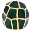 Oscar De La Renta Enamel Gold Tone Cocktail Ring Size 54.5 For Women