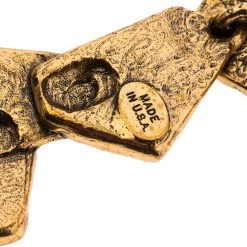 Oscar De La Renta Green Enamel Gold Tone Long Clip On Earrings For Women -Oscar de la Renta Sales Shop luxury women oscar de la rentaslug used accessories p338835 003