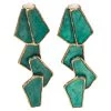 Oscar De La Renta Green Enamel Gold Tone Long Clip On Earrings For Women -Oscar de la Renta Sales Shop luxury women oscar de la rentaslug used accessories p338835 007