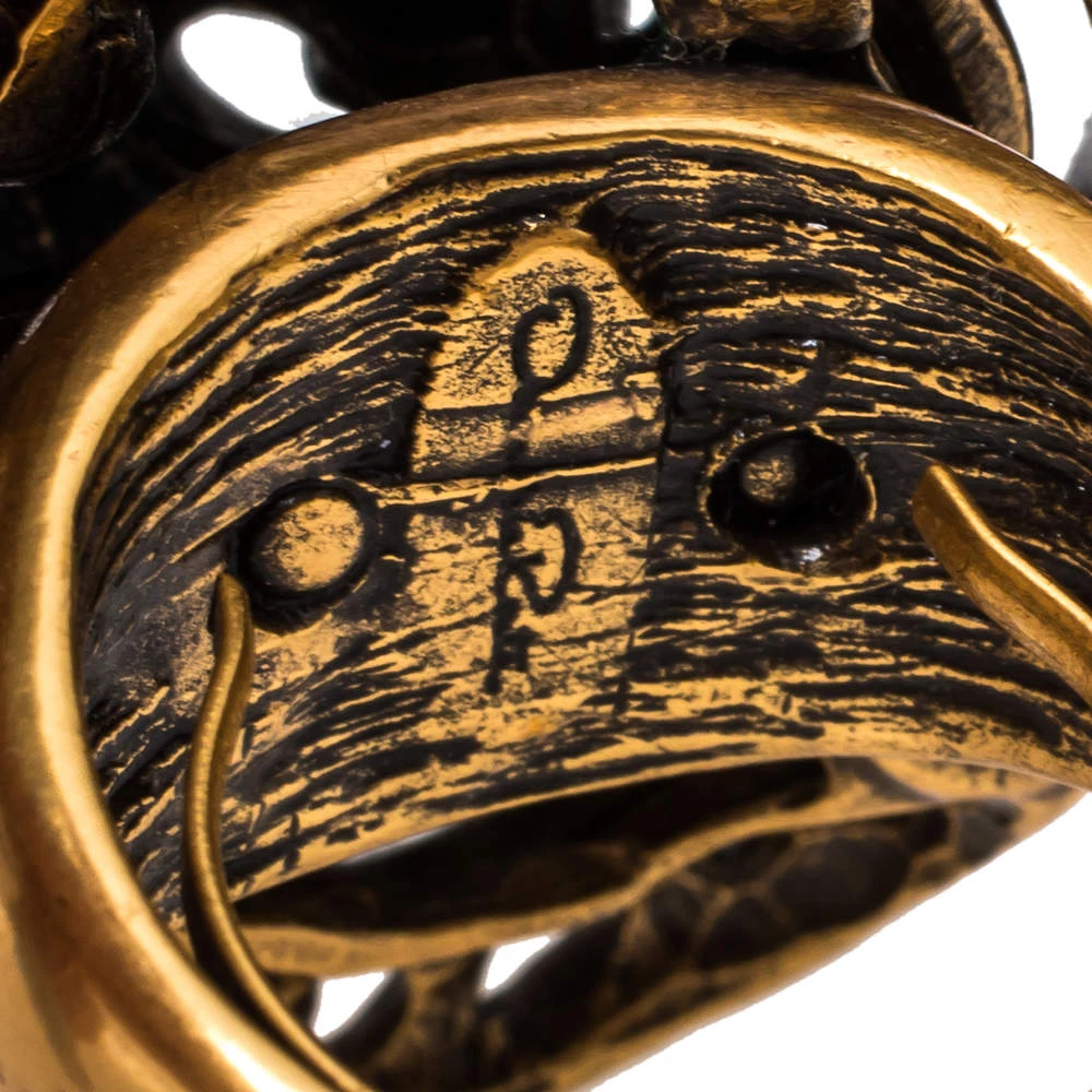 Oscar De La Renta Carved Rose Ring Size EU 55 For Women 8 Oscar De La Renta Carved Rose Ring Size EU 55 For Women - Image 6