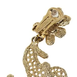 Oscar De La Renta Gold Filigree Floral Clip On Earrings For Women -Oscar de la Renta Sales Shop luxury women oscar de la rentaslug used accessories p350645 003