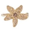 Oscar De La Renta Crystal Embedded Gold Tone Starfish Bracelet For Women