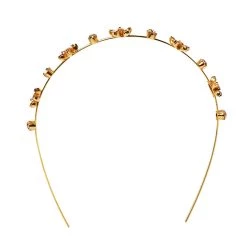 Oscar De La Renta Flower Crystal Gold Tone Hair Band For Women -Oscar de la Renta Sales Shop luxury women oscar de la rentaslug used accessories p366350 002