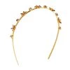 Oscar De La Renta Flower Crystal Gold Tone Hair Band For Women -Oscar de la Renta Sales Shop luxury women oscar de la rentaslug used accessories p366350 003