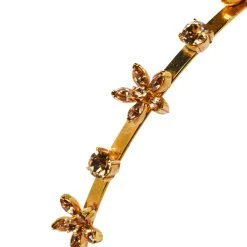 Oscar De La Renta Flower Crystal Gold Tone Hair Band For Women -Oscar de la Renta Sales Shop luxury women oscar de la rentaslug used accessories p366350 004