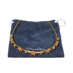 Oscar De La Renta Flower Crystal Gold Tone Hair Band For Women -Oscar de la Renta Sales Shop luxury women oscar de la rentaslug used accessories p366350 007