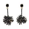 Oscar De La Renta Black Beaded Firework Drop Earrings For Women -Oscar de la Renta Sales Shop luxury women oscar de la rentaslug used accessories p371042 002