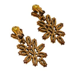 Oscar De La Renta Grey Crystal Navette Clip On Earrings For Women -Oscar de la Renta Sales Shop luxury women oscar de la rentaslug used accessories p373356 005