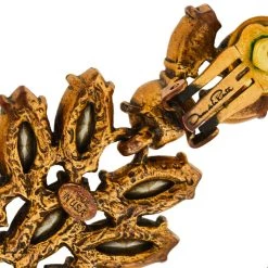 Oscar De La Renta Grey Crystal Navette Clip On Earrings For Women -Oscar de la Renta Sales Shop luxury women oscar de la rentaslug used accessories p373356 006