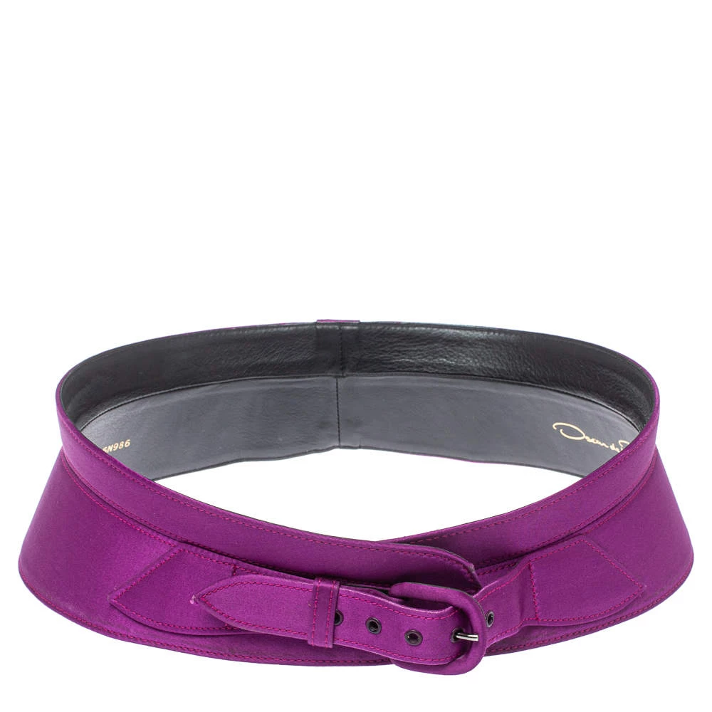 Oscar De La Renta Purple Satin Waist Belt Large For Women 3 Oscar De La Renta Purple Satin Waist Belt Large For Women