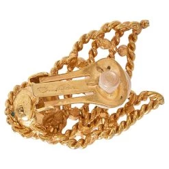 Oscar De La Renta Twisted Gold Tone Pearl & Crystal Clip On Earrings For Women -Oscar de la Renta Sales Shop luxury women oscar de la rentaslug used accessories p388011 004