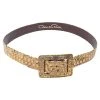 Oscar De La Renta Metallic Gold Python Belt 95CM For Women 2 Oscar De La Renta Metallic Gold Python Belt 95CM For Women -Oscar de la Renta Sales Shop luxury women oscar de la rentaslug used accessories p389384 005