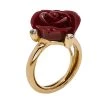 Oscar De La Renta Red Resin Rose Cocktail Ring Size EU 50.5 For Women -Oscar de la Renta Sales Shop luxury women oscar de la rentaslug used accessories p413312 004
