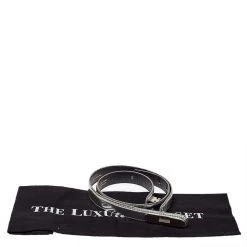 Oscar De La Renta Silver Glossy Leather Narrow Belt 70CM For Women -Oscar de la Renta Sales Shop luxury women oscar de la rentaslug used accessories p413718 003