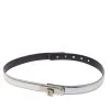 Oscar De La Renta Silver Glossy Leather Narrow Belt 70CM For Women -Oscar de la Renta Sales Shop luxury women oscar de la rentaslug used accessories p413718 005