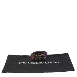 Oscar De La Renta Purple Satin Jewel Embellished Wait Belt 85CM For Women -Oscar de la Renta Sales Shop luxury women oscar de la rentaslug used accessories p454240 003