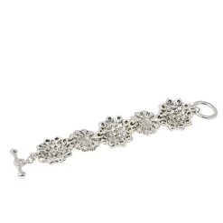Oscar De La Renta Floral Crystal Silver Tone Toggle Bracelet For Women 9 Oscar De La Renta Floral Crystal Silver Tone Toggle Bracelet For Women -Oscar de la Renta Sales Shop luxury women oscar de la rentaslug used accessories p470356 001