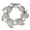 Oscar De La Renta Crystal Winged Faux Pearl Toggle Bracelet For Women -Oscar de la Renta Sales Shop luxury women oscar de la rentaslug used accessories p470457 007