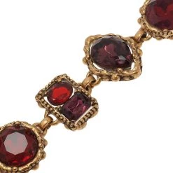 Oscar De La Renta Red Crystal Gold-Plated Bracelet For Women -Oscar de la Renta Sales Shop luxury women oscar de la rentaslug used accessories p48381 004