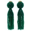 Oscar De La Renta Green Beaded Tassel Earrings For Women -Oscar de la Renta Sales Shop luxury women oscar de la rentaslug used accessories p515392 004