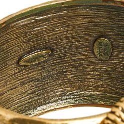 Oscar De La Renta Gold Tone Red Crystal Cuff Bracelet For Women -Oscar de la Renta Sales Shop luxury women oscar de la rentaslug used accessories p603336 005