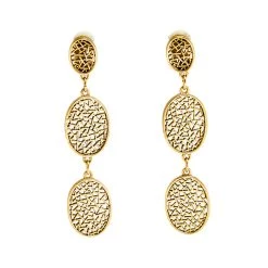 Oscar de la Renta Sales Shop 31 Oscar De La Renta Gold Tone Oval Drop Clip On Earrings For Women