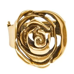 Oscar De La Renta Floral Motif Wide Cuff Bracelet For Women