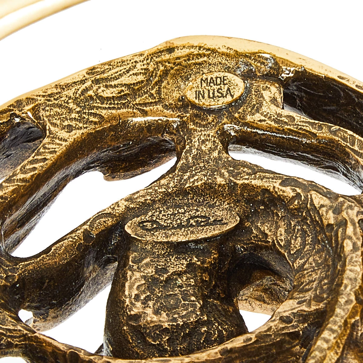 Oscar De La Renta Floral Motif Wide Cuff Bracelet For Women 8 Oscar De La Renta Floral Motif Wide Cuff Bracelet For Women - Image 6