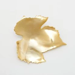 Oscar de la Renta Sales Shop 41 Oscar De La Renta Grapevine Leaf Gold Tone Brooch For Women