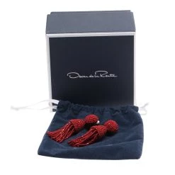 Oscar De La Renta Red Beaded Tassle Earrings For Women -Oscar de la Renta Sales Shop luxury women oscar de la rentaslug used accessories p70423 004