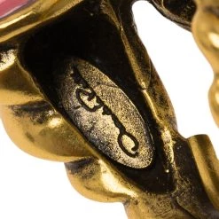 Oscar De La Renta Pink Cabochon Gold Tone Ring Size 54 For Women -Oscar de la Renta Sales Shop luxury women oscar de la rentaslug used accessories p79421 004