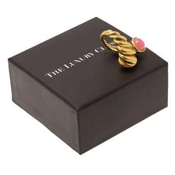 Oscar De La Renta Pink Cabochon Gold Tone Ring Size 54 For Women -Oscar de la Renta Sales Shop luxury women oscar de la rentaslug used accessories p79421 005
