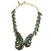 Oscar De La Renta Green Crystal Feather Necklace For Women -Oscar de la Renta Sales Shop luxury women oscar de la rentaslug used accessories p82251 001