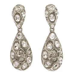 Oscar De La Renta Crystal Drop Clip-on Earrings For Women