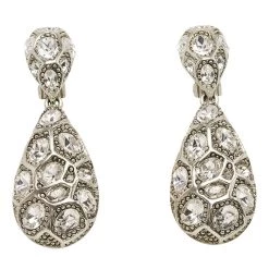 Oscar De La Renta Crystal Drop Clip-on Earrings For Women -Oscar de la Renta Sales Shop luxury women oscar de la rentaslug used accessories p82263 003