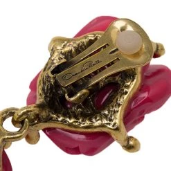 Oscar De La Renta Double Rose Red Amaranth Clip-On Earrings For Women 11 Oscar De La Renta Double Rose Red Amaranth Clip-On Earrings For Women -Oscar de la Renta Sales Shop luxury women oscar de la rentaslug used accessories p82912 004