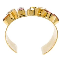Oscar De La Renta Crystal & Gold Tone Open-Cuff Bracelet For Women -Oscar de la Renta Sales Shop luxury women oscar de la rentaslug used accessories p83566 005