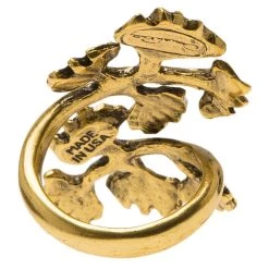 Oscar De La Renta Fern Gold Tone Ring For Women -Oscar de la Renta Sales Shop luxury women oscar de la rentaslug used accessories p84102 004
