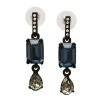 Oscar De La Renta Blue Crystal Black Drop Earrings For Women 2 Oscar De La Renta Blue Crystal Black Drop Earrings For Women -Oscar de la Renta Sales Shop luxury women oscar de la rentaslug used accessories p84227 001