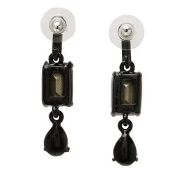 Oscar De La Renta Blue Crystal Black Drop Earrings For Women -Oscar de la Renta Sales Shop luxury women oscar de la rentaslug used accessories p84227 003